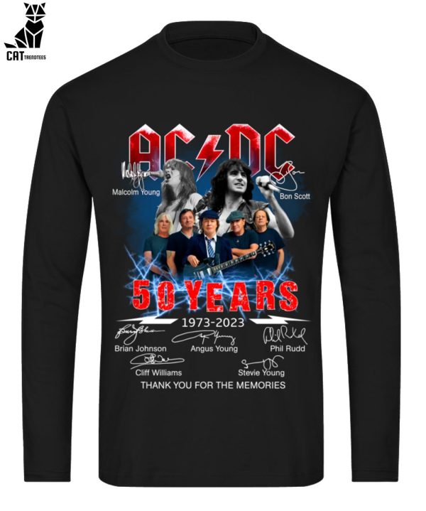 AC DC 50th Anniversary 1973-2023 Thank You For The Memories Unisex T-Shirt
