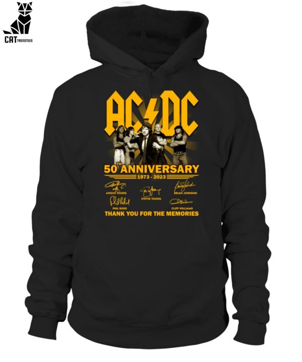AC DC Rock Band 50th Anniversary 1973-2023 Thank You For The Memories Unisex T-Shirt