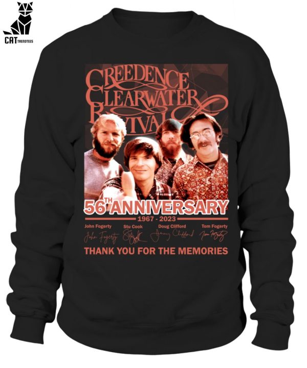 Creedence Clearwater Reviral 56th Anniversary 1967-2023 Thank You For The Memories Unisex T-Shirt