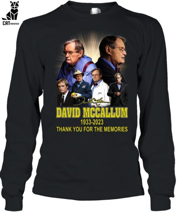 David Mccallum 1933-2023  Thank You For The Memories Unisex T-Shirt