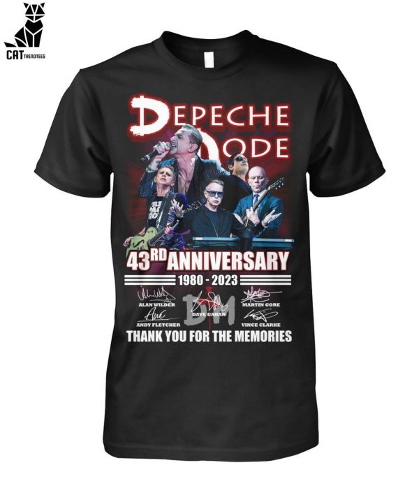Depeche Mode 43rd Anniversary 1980-2023 Thank You For The Memories Unisex T-Shirt
