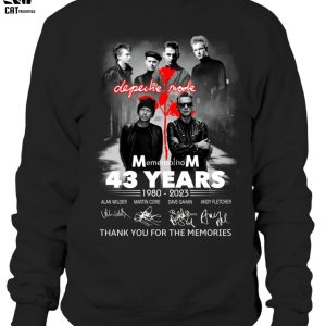 Depeche Mode Memento 43 Years 1980-2023 Thank You For The Memories Unisex T-Shirt