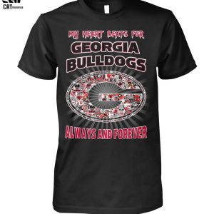 My Heart Beats For Georgia Bulldogs Always And Forever Unisex T-Shirt