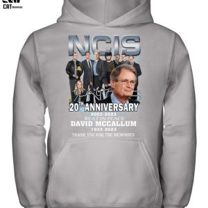 Ncis 20th Anniversary 2003-2023 Reat Peace David Mccallum 1933-2023 Thank You For The Memories Unisex T-Shirt