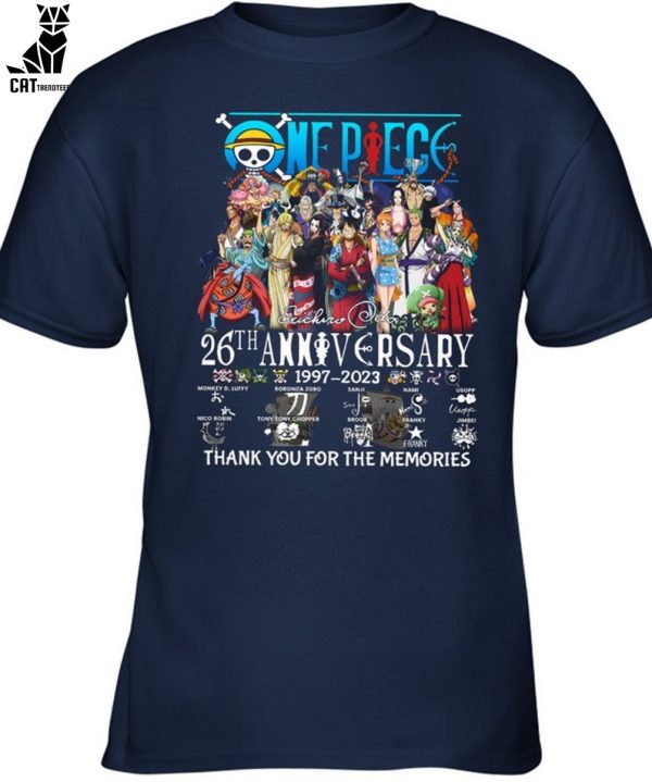 One Piece 26th Anniversary 1997-2023 Thank You For The Memories Unisex T-Shirt