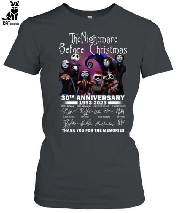 The Nightmare Before Christmas 30th Anniversarry 1993-2023 Thank You For The Memories Unisex T-Shirt