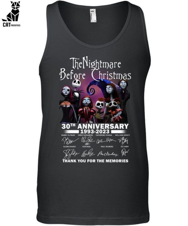 The Nightmare Before Christmas 30th Anniversarry 1993-2023 Thank You For The Memories Unisex T-Shirt