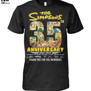 The Simpsons 35th Anniversary 1989-2024 Thank You For The Memories Unisex T-Shirt