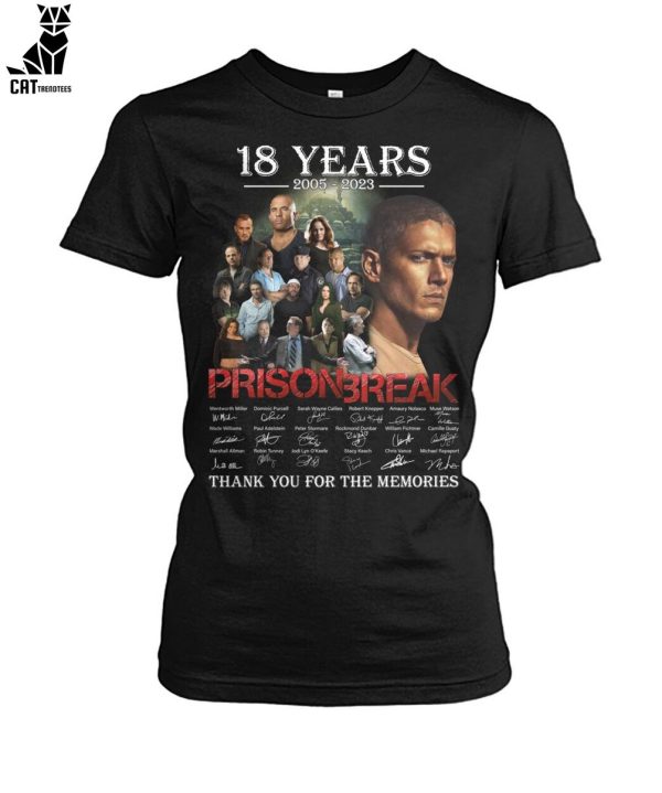 18 Years 2005-2023 Prison Break Thank You For The Memories Unisex T-Shirt