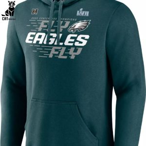 2022 Conference Champions Fly Eagles Fly Philadelphia Eagles Blue Design 3D Hoodie