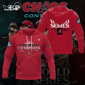 2023 National League Champions Fall Classic Arizona Diamondbacks Red Nike Logo Design 3D Hoodie