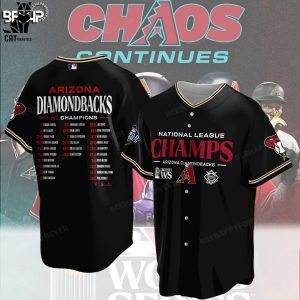 2023 National League Champs Arizona Diamondbacks Player List Logo Design Baseball Jersey