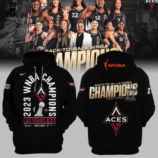 2023 WNBA Champions Las Vegas ACES Back To Back Nike Logo Design 3D Hoodie