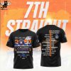 Back 2 Back 2 Back 2023 Al West Division Champions Houston Astros Logo Design Blue On Sleeve 3D T-Shirt
