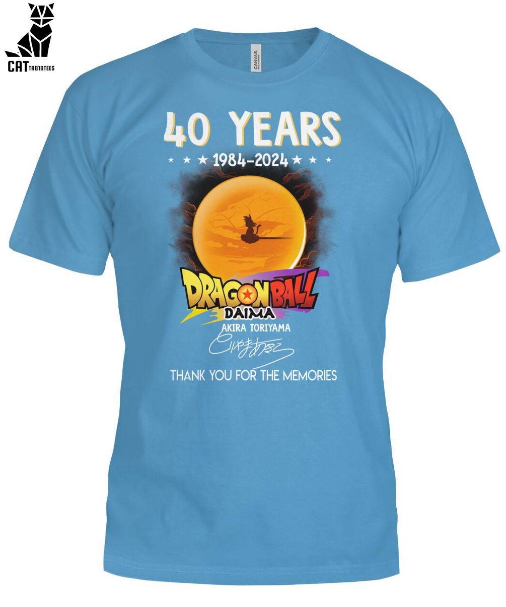 40 Years 1984-2024 Dragonball Daima Akira Toriyama Thank You For The Memories Unisex T-Shirt