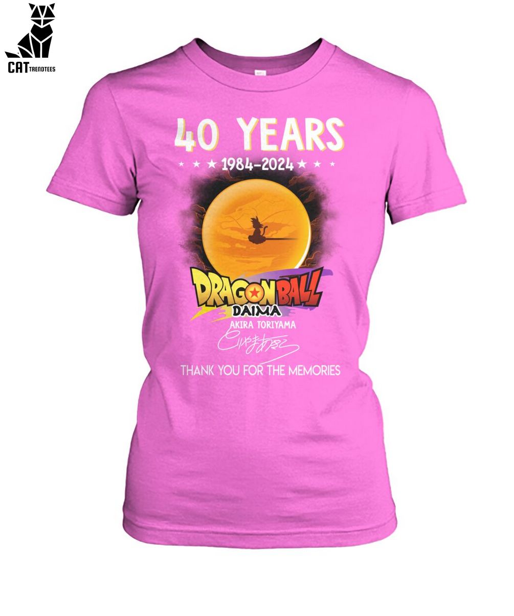 40 Years 1984-2024 Dragonball Daima Akira Toriyama Thank You For The Memories Unisex T-Shirt