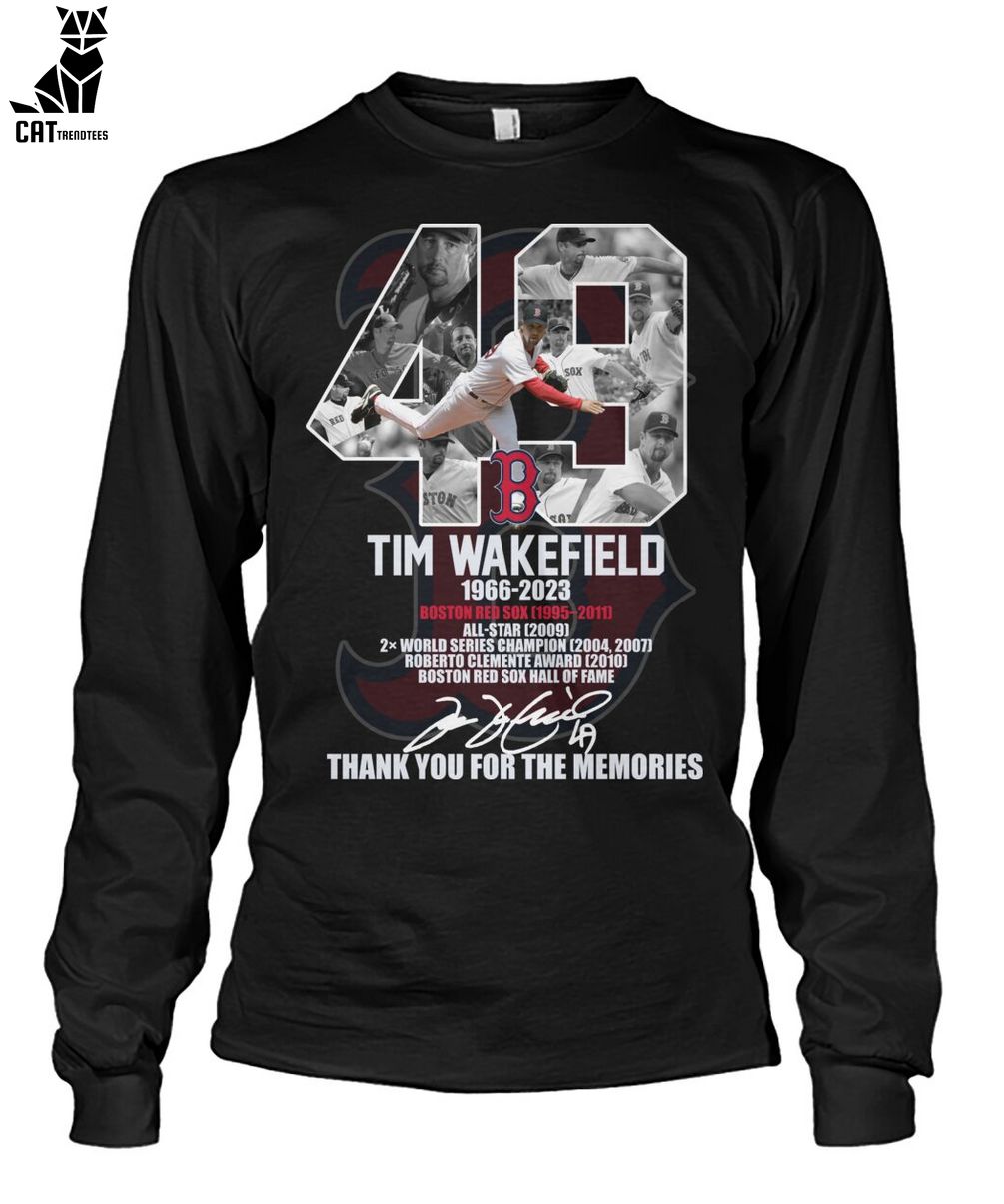 Tim Wakefield 49 Boston Red Sox 1966 2023 Memories T Shirt - Growkoc