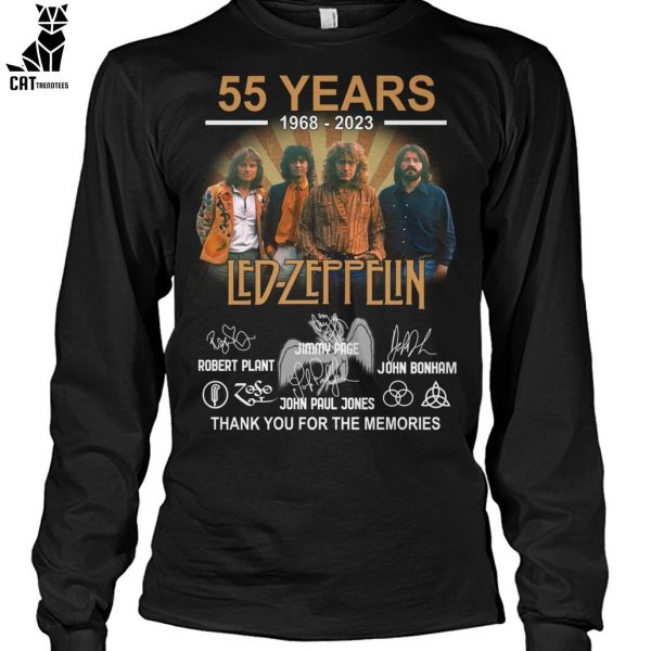 55 Years 1968-2023 Led Zeppelin Thank You For The Memeories Unisex T-Shirt