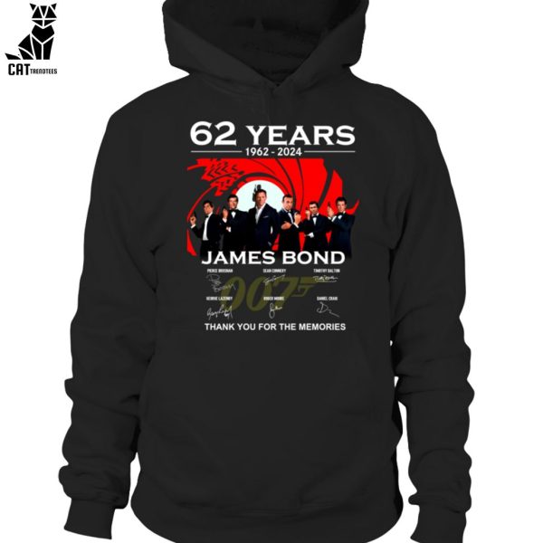 62 Years 1962-2024 James Bond Thank You For The Memories Unisex T-Shirt