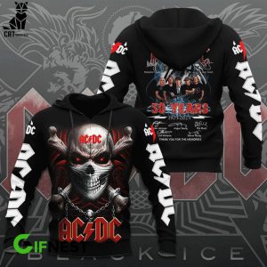 AC DC 50 Years 1973-2023 Thank You For The Memories 3D Hoodie