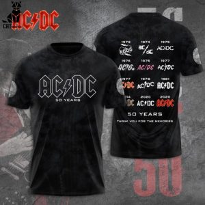 AC DC 50 Years Thank You For The Memories 3D Hoodie