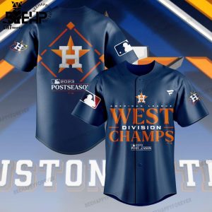 American League West Division Champs Postseason Logo Design Blue Baseball Jersey