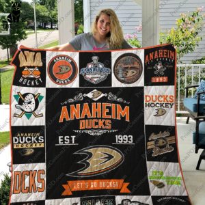Anaheim Ducks Hockey EST 1993 Quilt Blanket