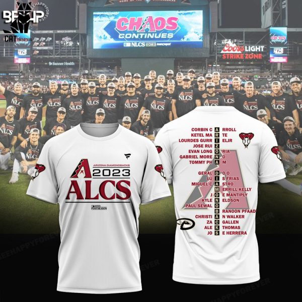 Arizona Diamondbacks 2023 ALCS Postseason Player List Design 3D Hoodie