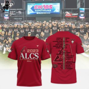 Arizona Diamondbacks 2023 ALCS Postseason Player List Red Design 3D Hoodie