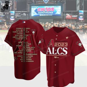 Arizona Diamondbacks 2023 ALCS Postseason Player List Red Design Baseball Jersey