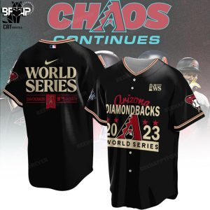 Arizona Diamondbacks 2023 World Series Black Logo Design Baseball Jersey
