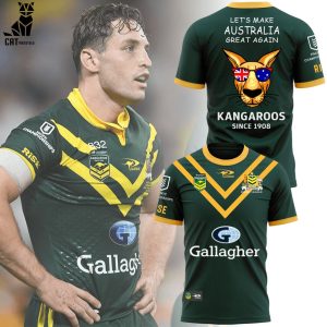 Australian Kangaroos Pacific Gallagher Lets Make Australia Great Again Kangraroos Since 1908 Green Design 3D T-Shirt