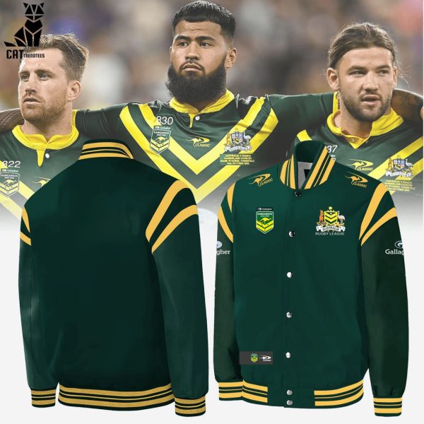 Australian Kangaroos Pacific Gallagher Lets Make Australia Great Again Kangraroos Since 1908 Green Gallagher Design 3D Baseball Jacket