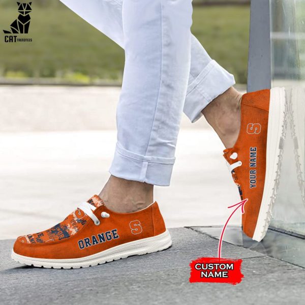 [AVAILABLE] NCAA Syracuse Orange Custom Name Hey Dude Shoes