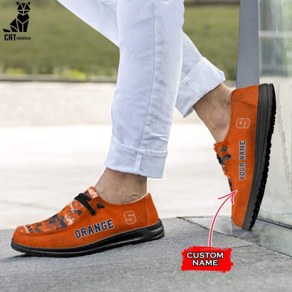 [AVAILABLE] NCAA Syracuse Orange Custom Name Hey Dude Shoes