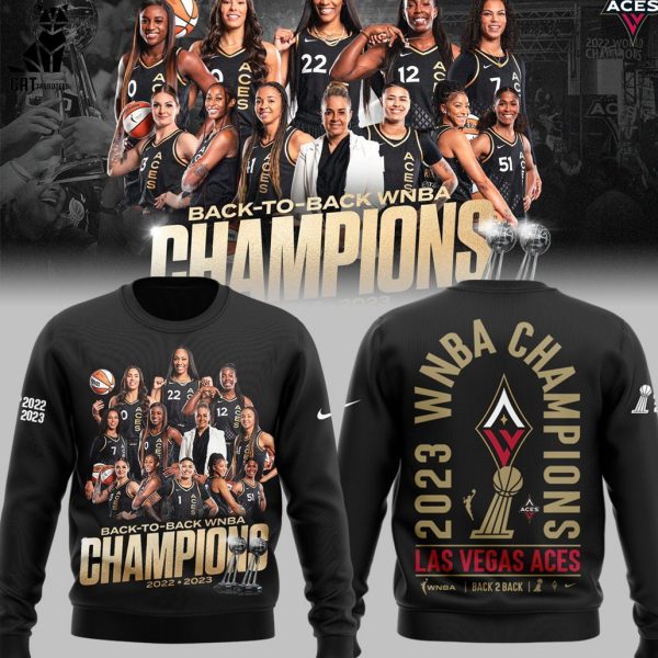 Back To Back WNBA Champipons 2022 – 2023 Las Vegas ACES Portrait Design 3D Sweater