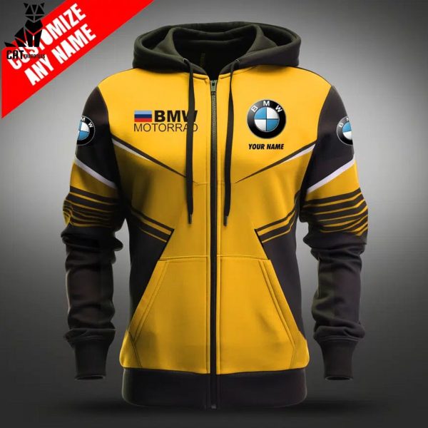 BMW Motorrad Yellow Black Logo Design 3D Hoodie