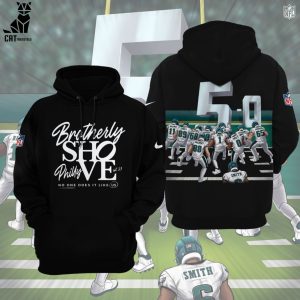 Brotherly Shove Philly No One Does It Like Us Goal 5-0 Design NFL Black 3D Hoodie