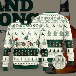 Buffalo Trace Santa Hat Christmas Ugly Christmas Sweater