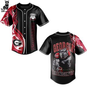 Bulldogs Georgia Bringin It Bulldogs Design Baseball Jersey