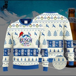Busch Light Santa Hat Christmas Ugly Christmas Sweater