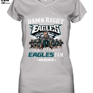 Damn Right I’m A Eagles Fan Forever Win Or Lose Tie Unisex T-Shirt