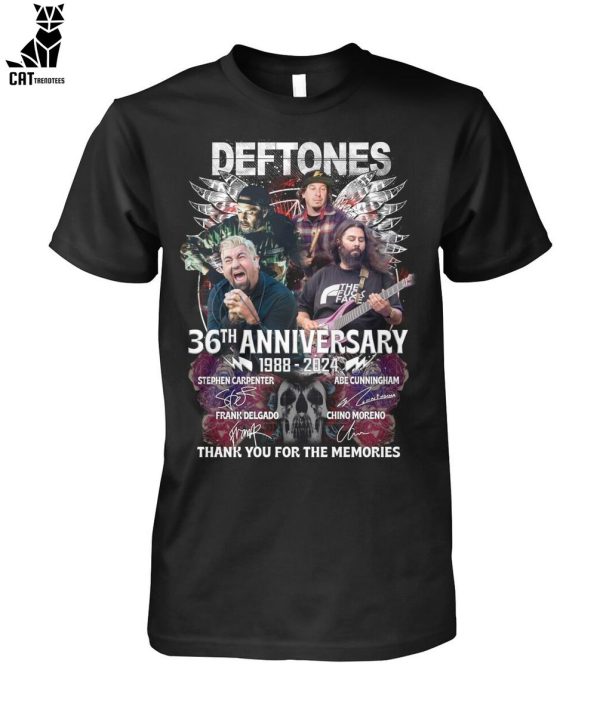 Deftones 36th Anniversary 1988-2024 Thank You For The Memories Unisex T-Shirt