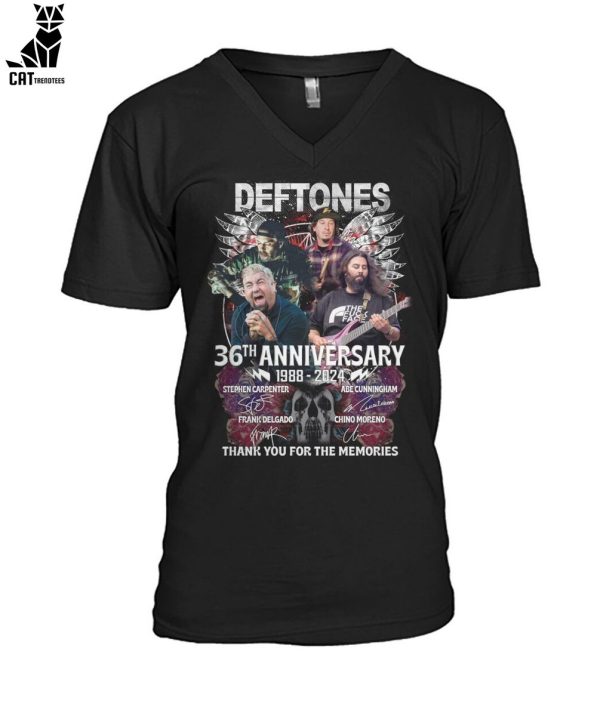 Deftones 36th Anniversary 1988-2024 Thank You For The Memories Unisex T-Shirt