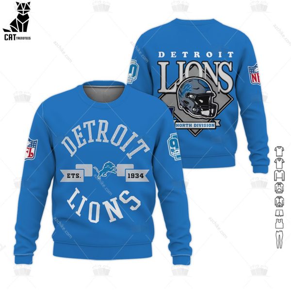 Detroit Lions ETS 1934 Mascot Design 2023 3D Hoodie