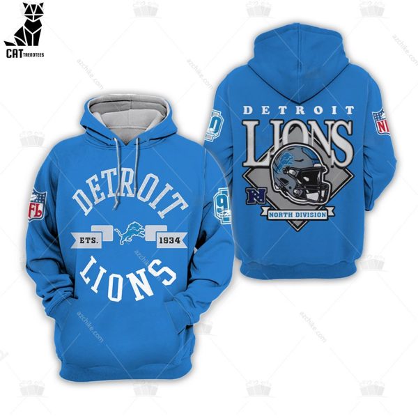 Detroit Lions ETS 1934 Mascot Design 2023 3D Hoodie