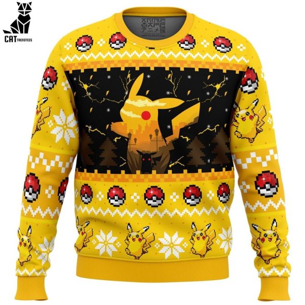 Electric Monster Pokemon Ugly Christmas Sweater