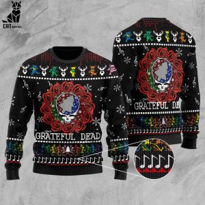 Grateful Dead Christmas Reindeer Design 3D Sweater
