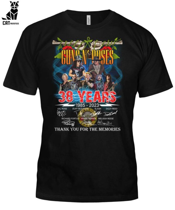 Guns N Roses 38 Years 1985-2023 Thank You For The Memories Unisex T-Shirt