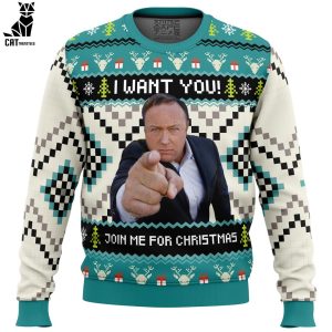 I Want You Alex Jones Ugly Christmas Sweater